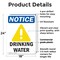 Signmission Drinking Water, 18 in W x Rectangle, Plastic OS-2PACK-NS-P-1824-V-11550 - alternate 4